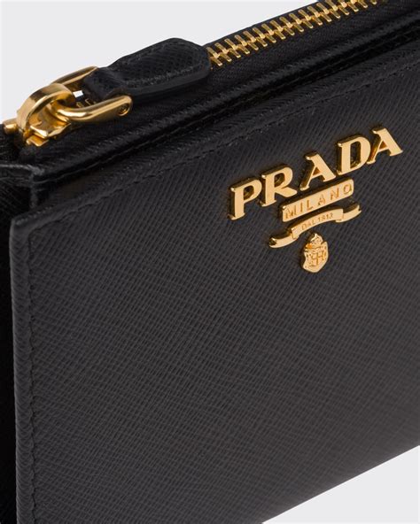 mv018 prada portafoglio|Black Small Saffiano Leather Wallet .